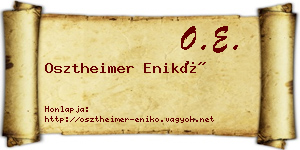 Osztheimer Enikő névjegykártya